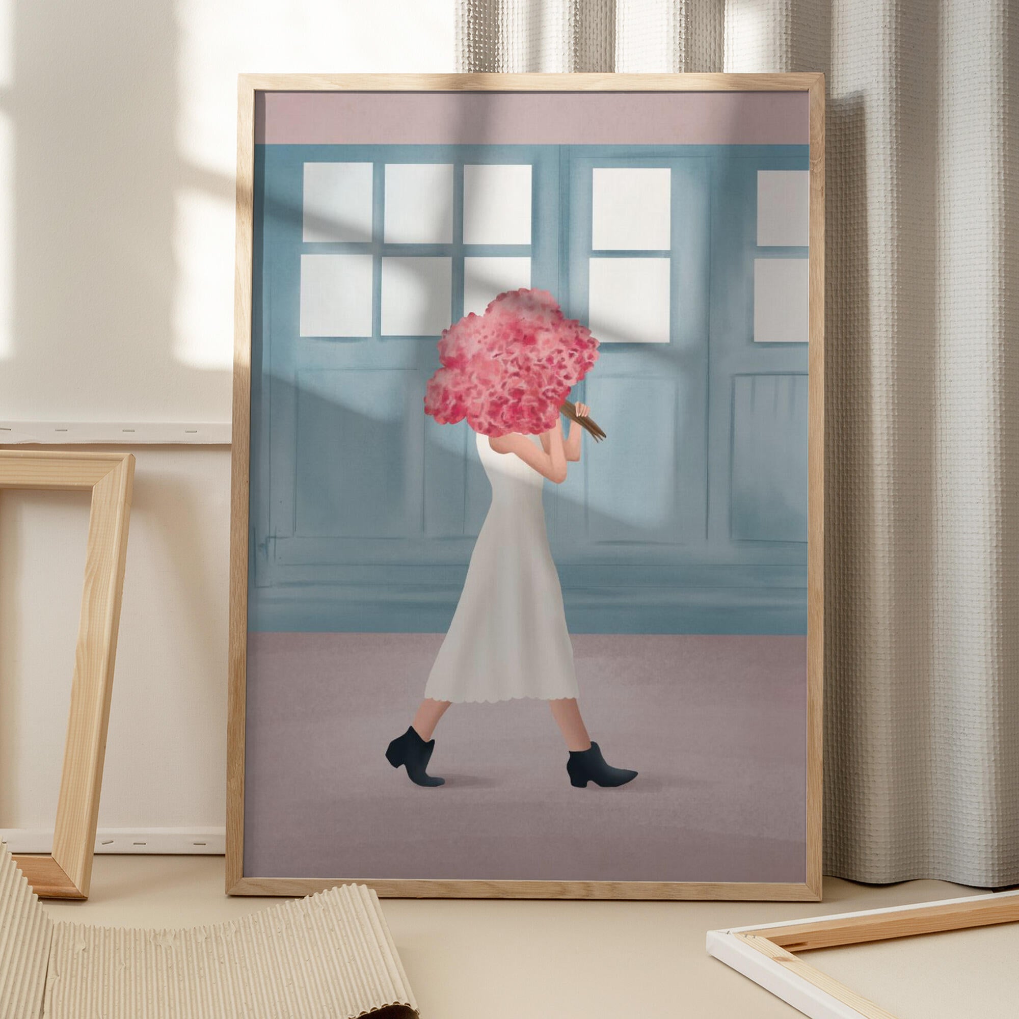 Elegant Walk With Flowers