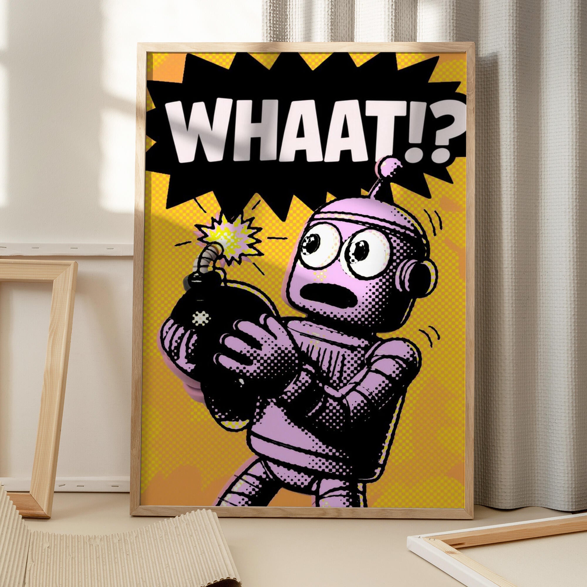 Comic Robot Surprise