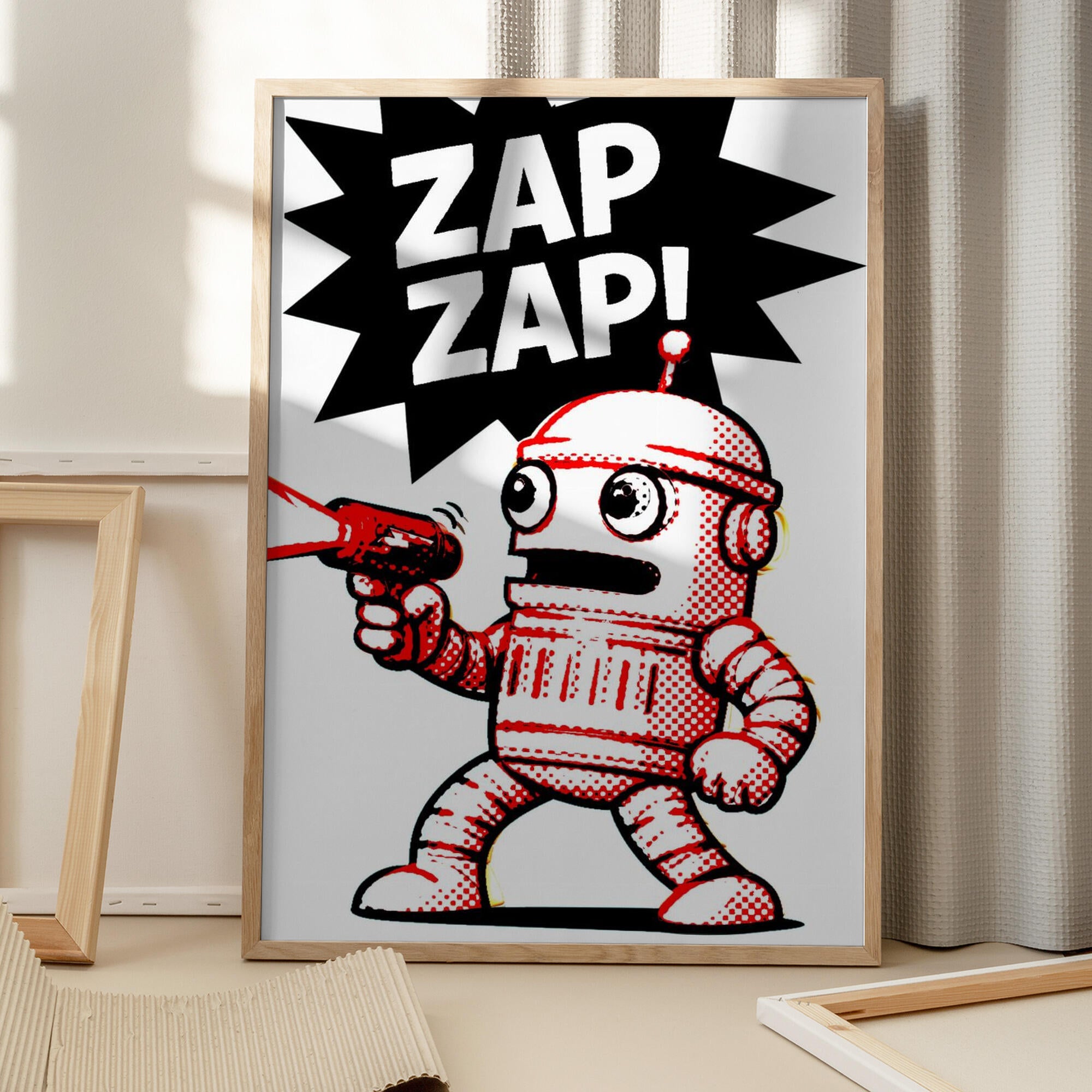 Retro Robot Zap Action