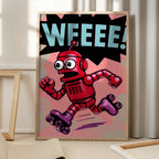 Running Pop Art Robot