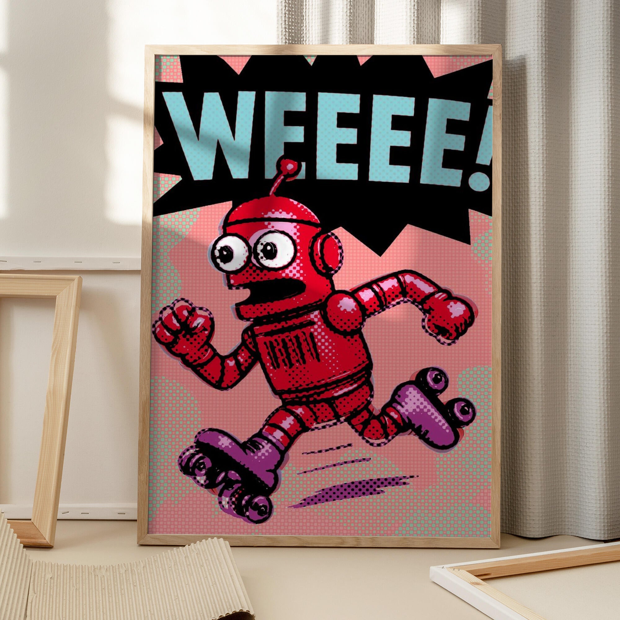 Running Pop Art Robot