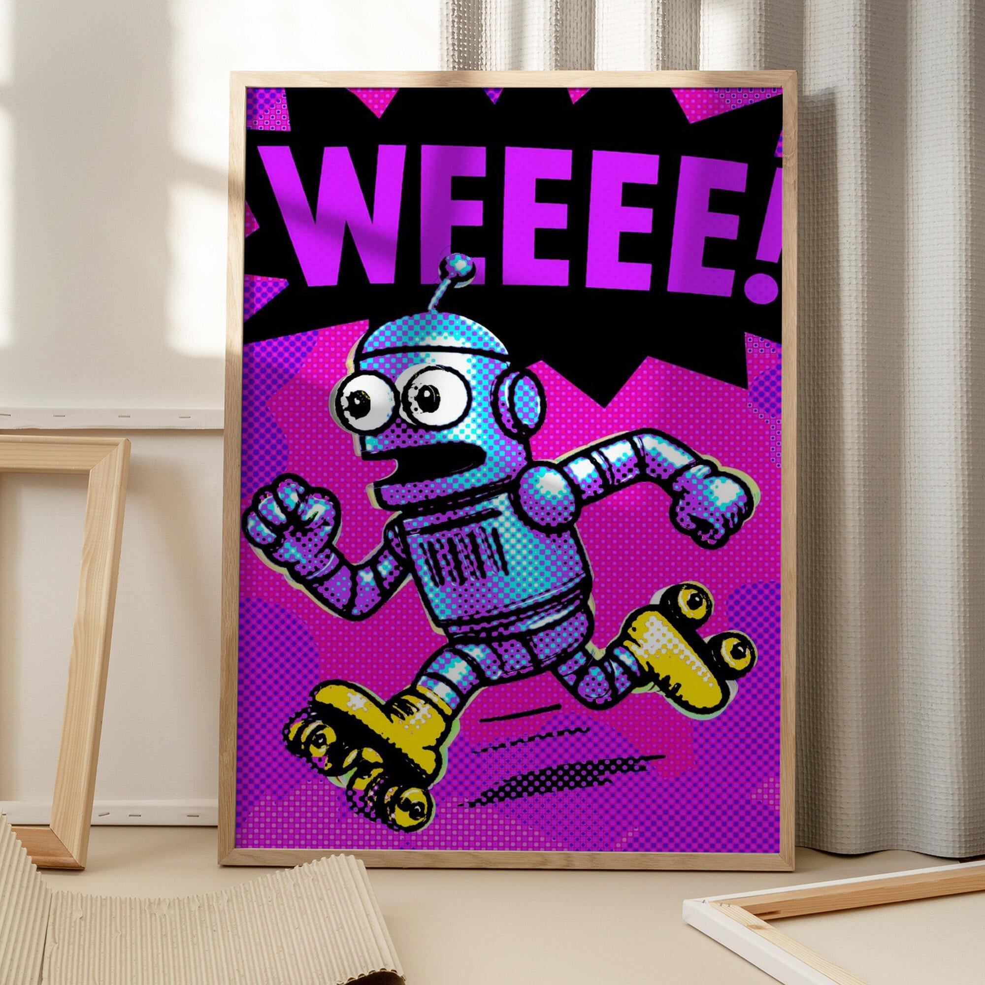 Pop Art Roller Robot