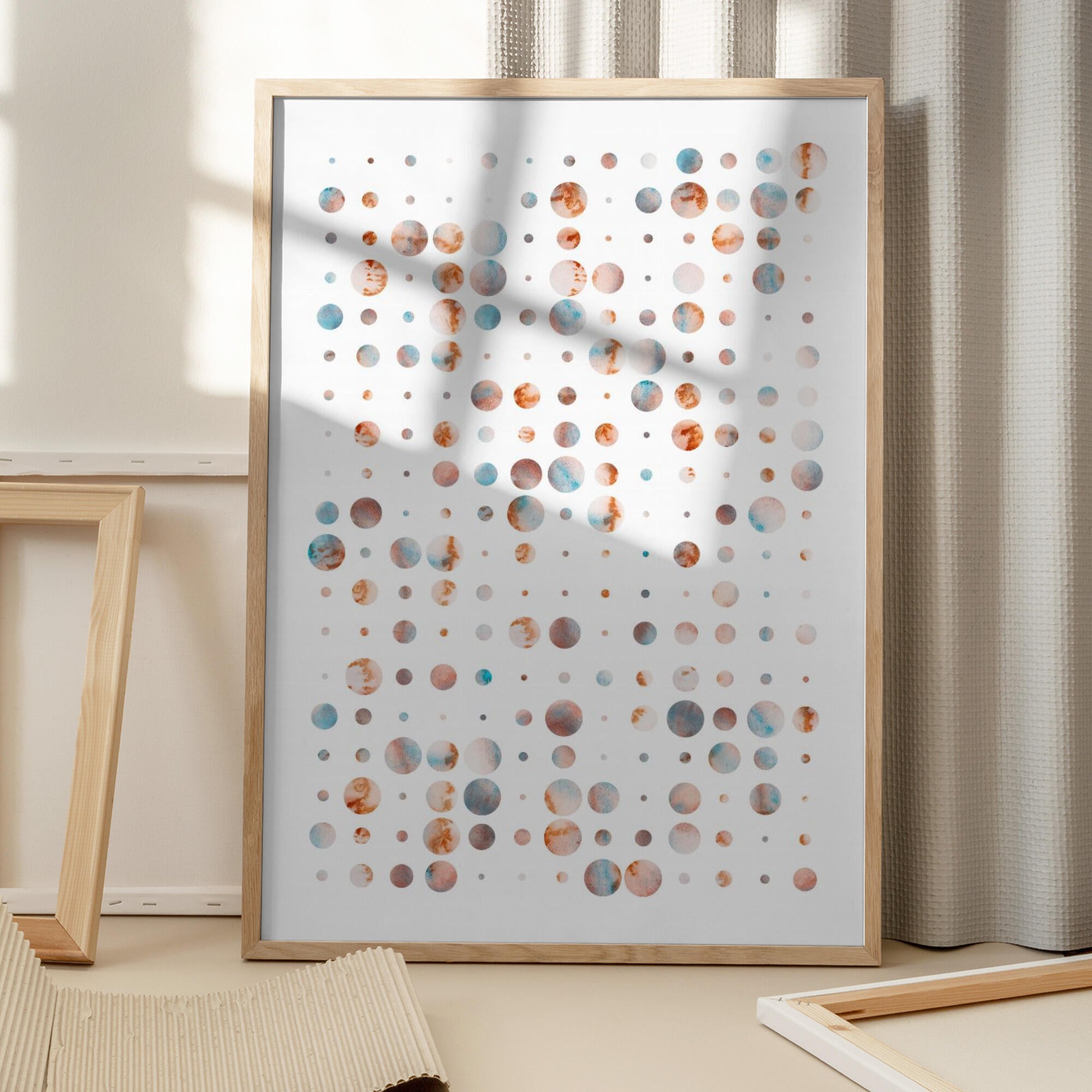 Warm Cool Abstract Dots
