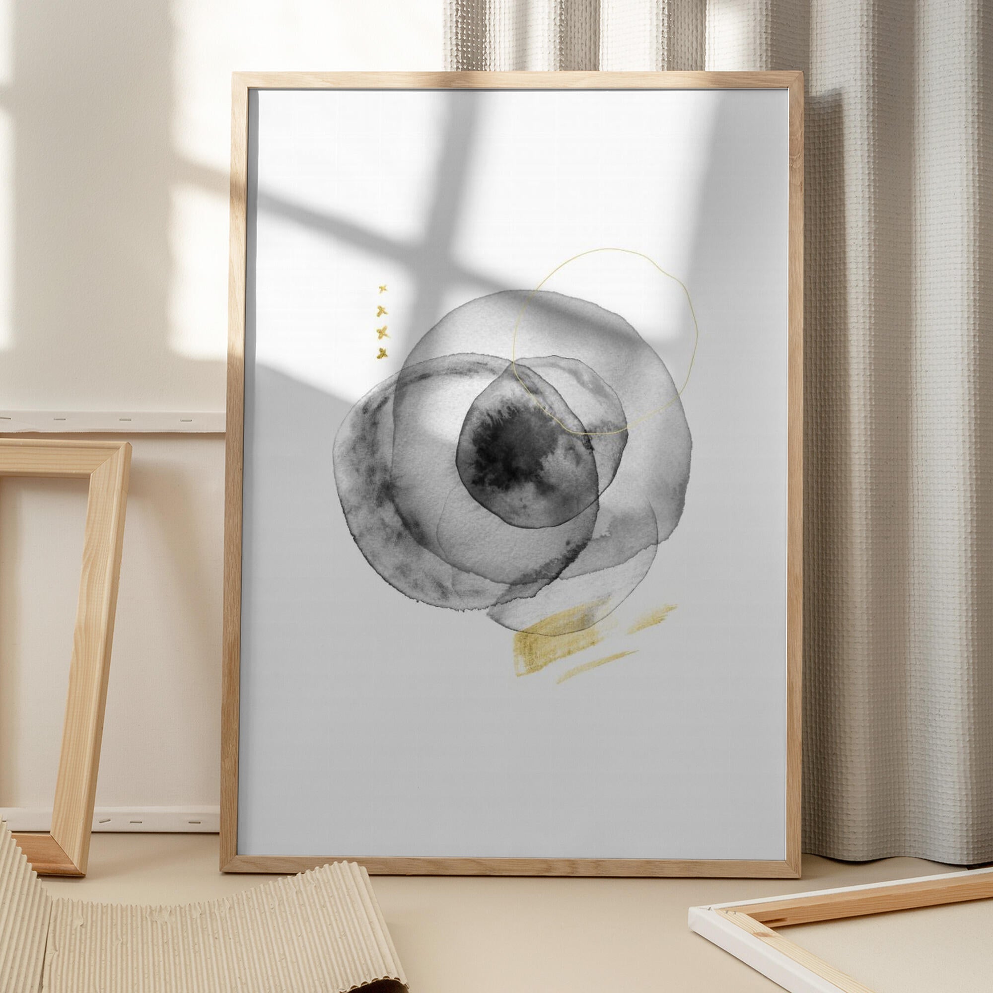 Black Gold Fluid Circles