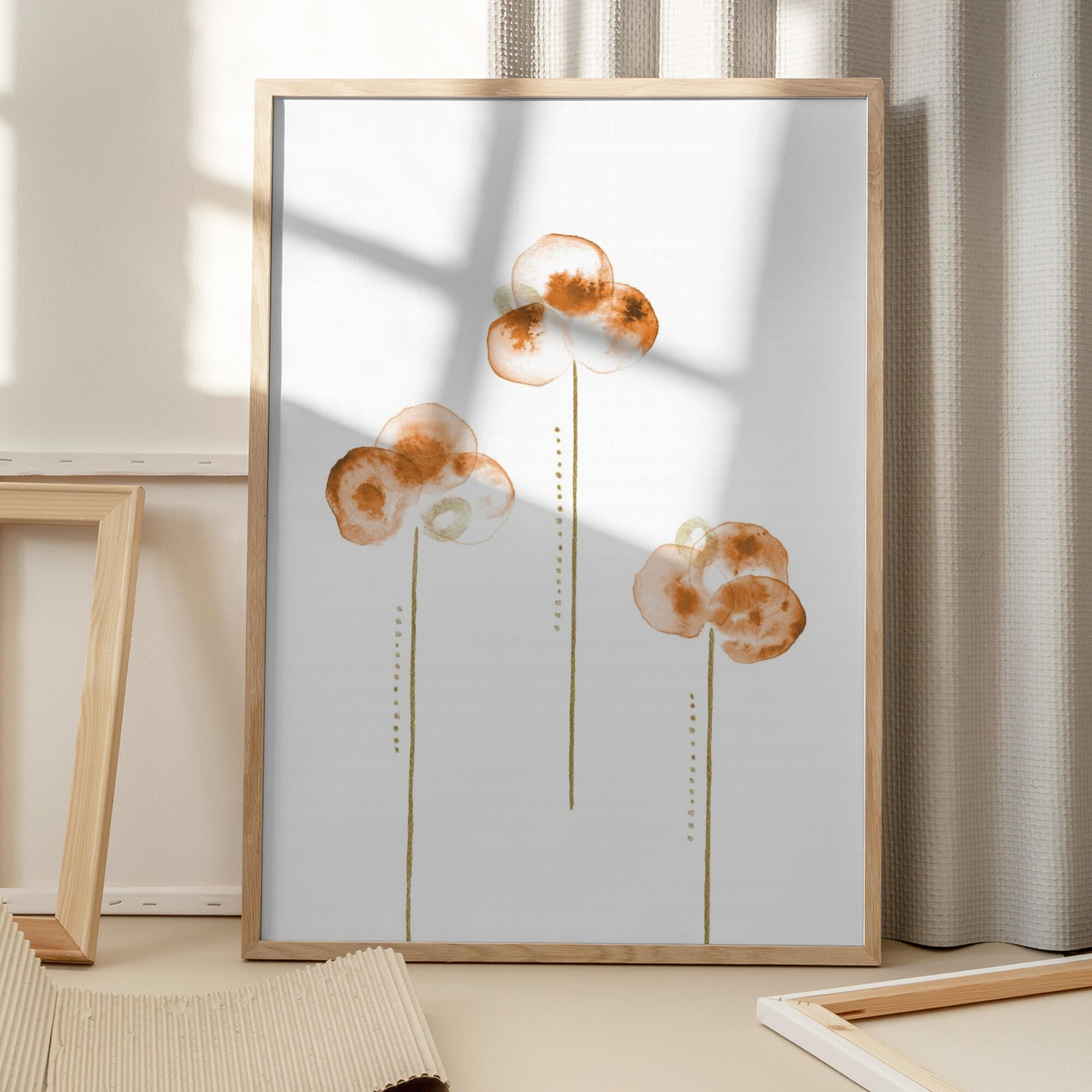 Minimalist Orange Blooms