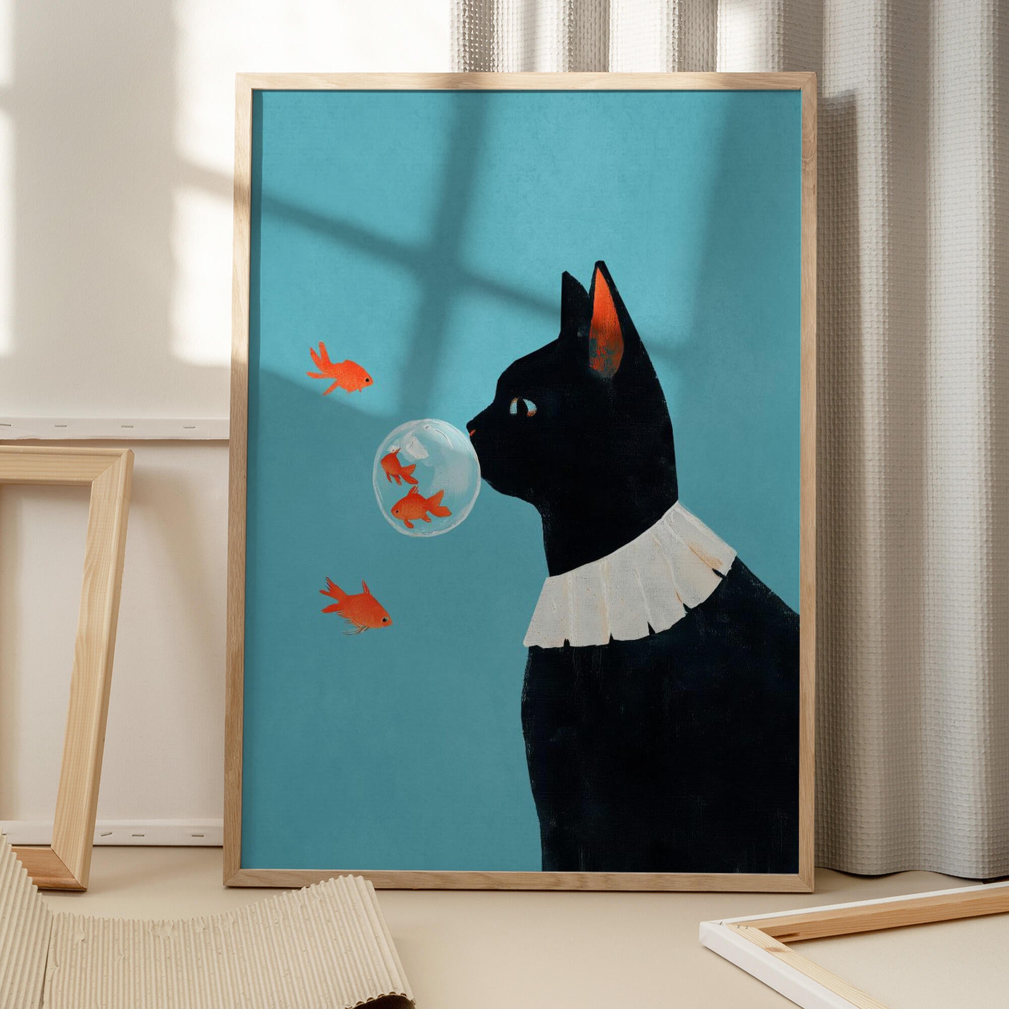 Curious Cat Goldfish Dream