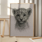Cute Lion Cub Sketch