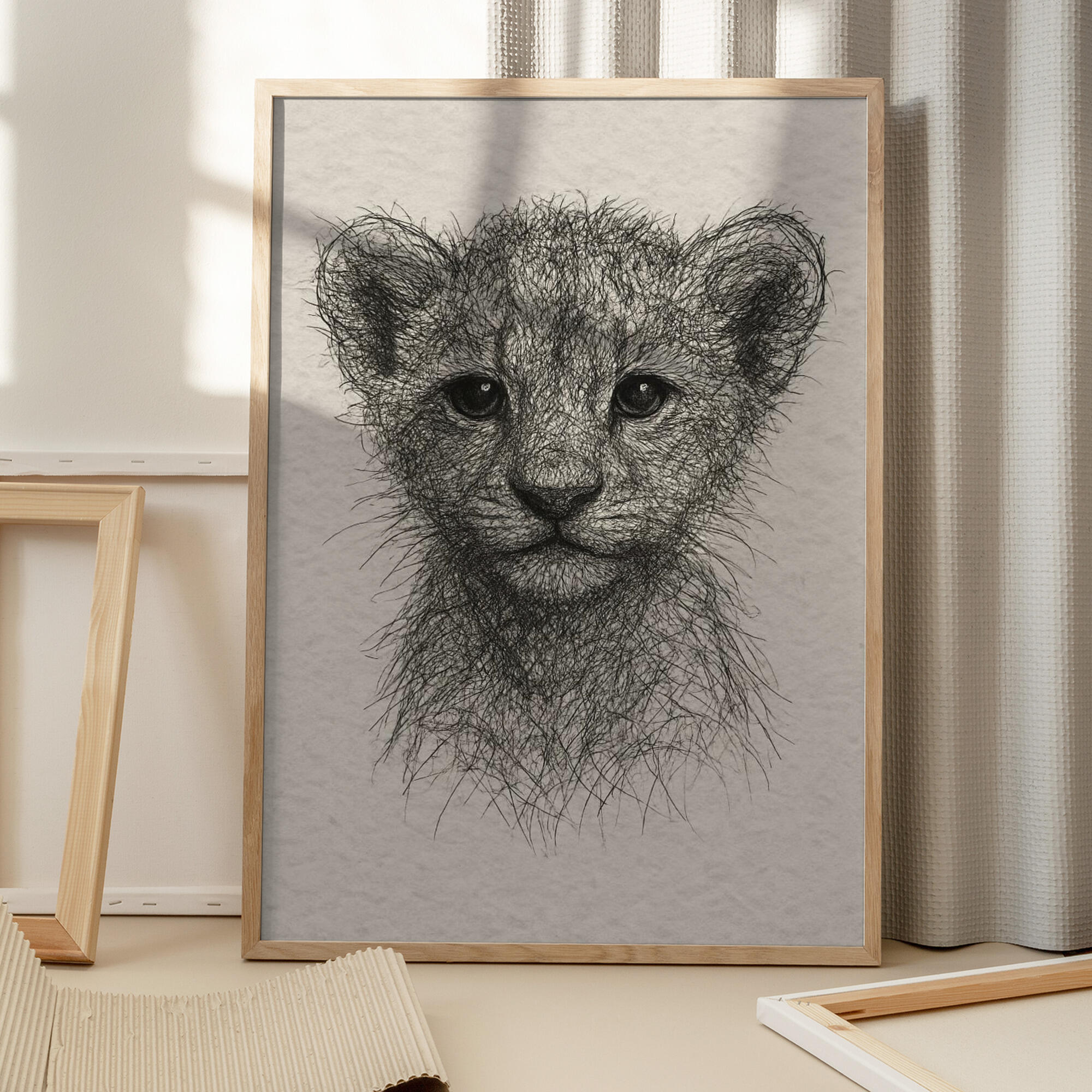 Cute Lion Cub Sketch