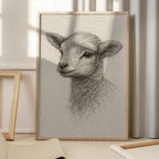 Gentle Lamb Drawing