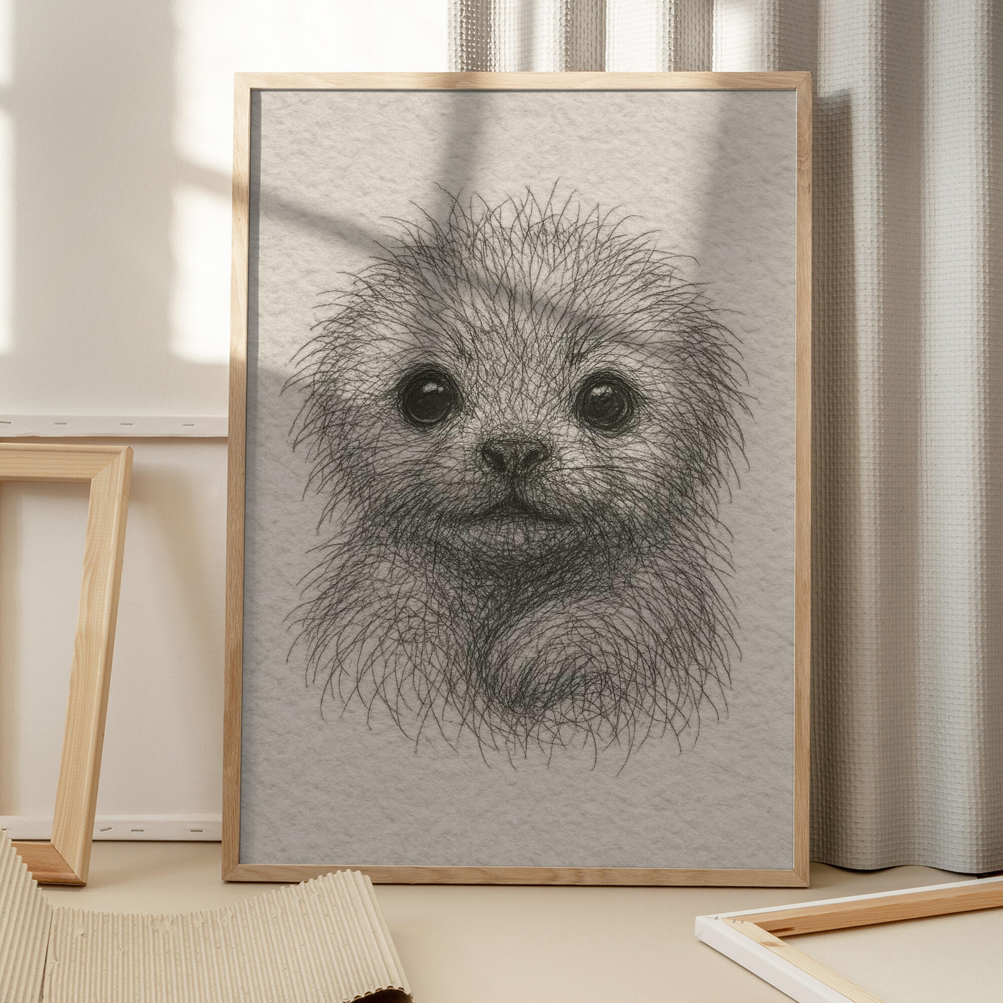 Fluffy Puppy Portrait