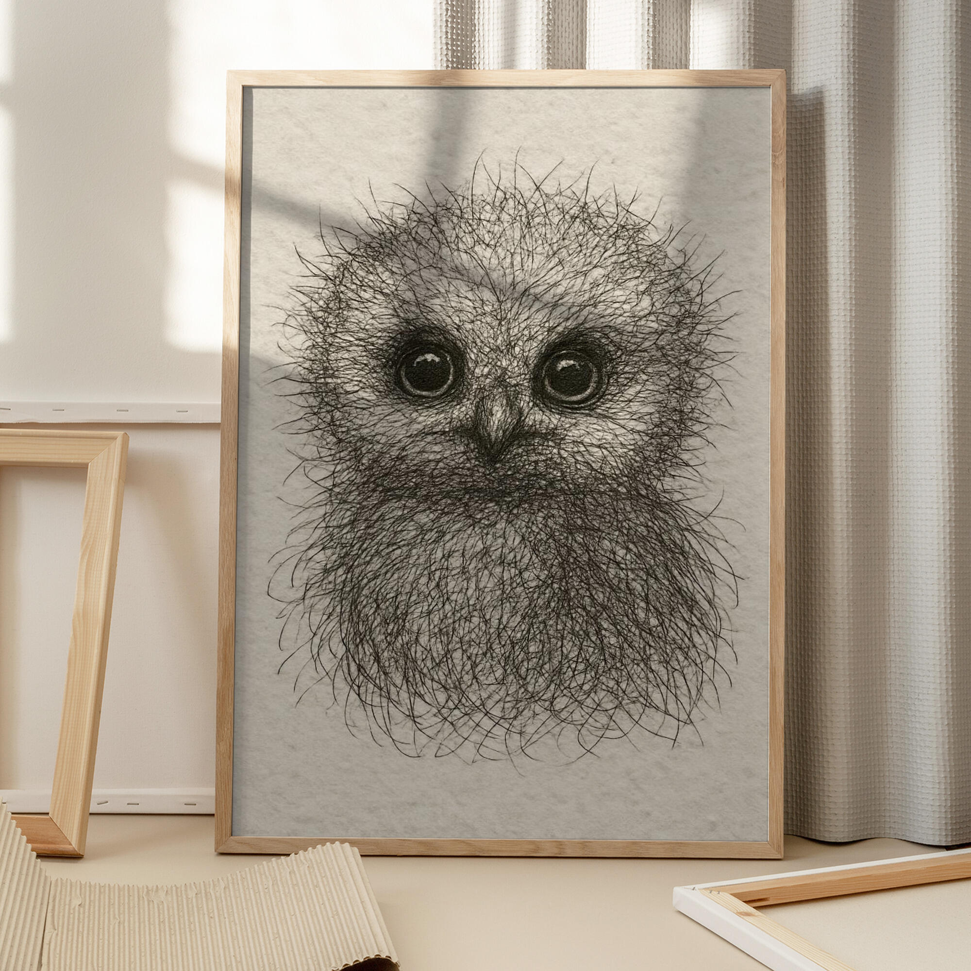 Cute Fluffy Baby Owl