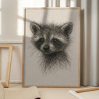 Curious Baby Raccoon