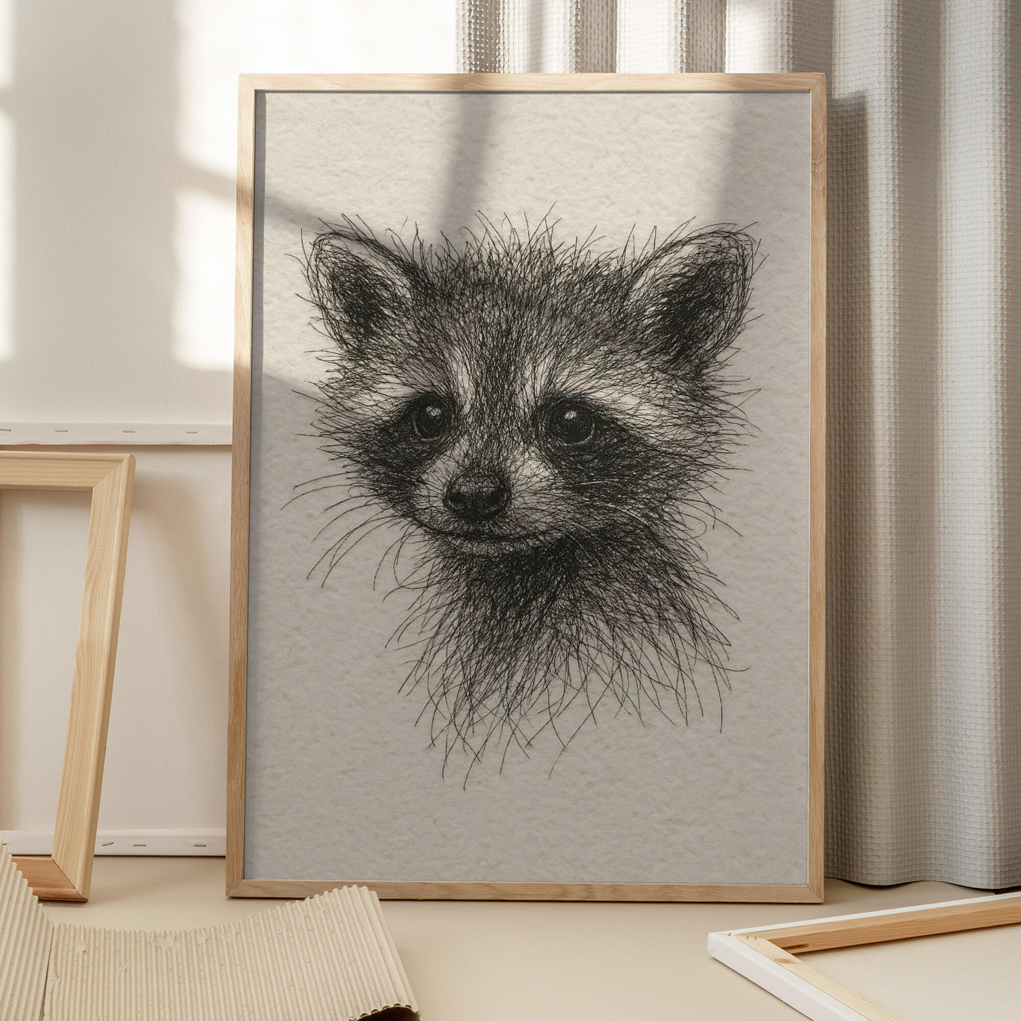 Curious Baby Raccoon