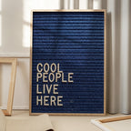Cool People Live Here Letter Board