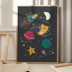Rocket Cat In Space