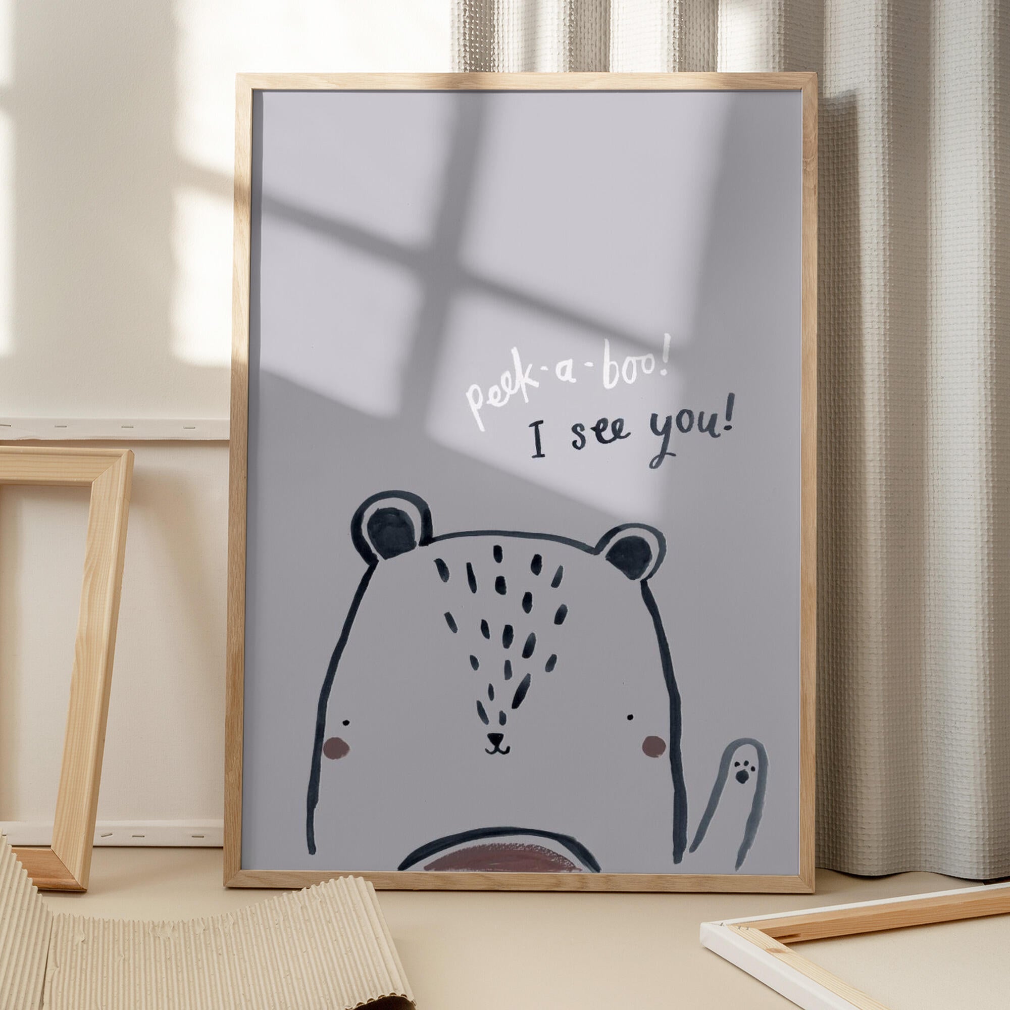 Playful Peek-a-Boo Bear