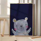 Happy Grey Bear