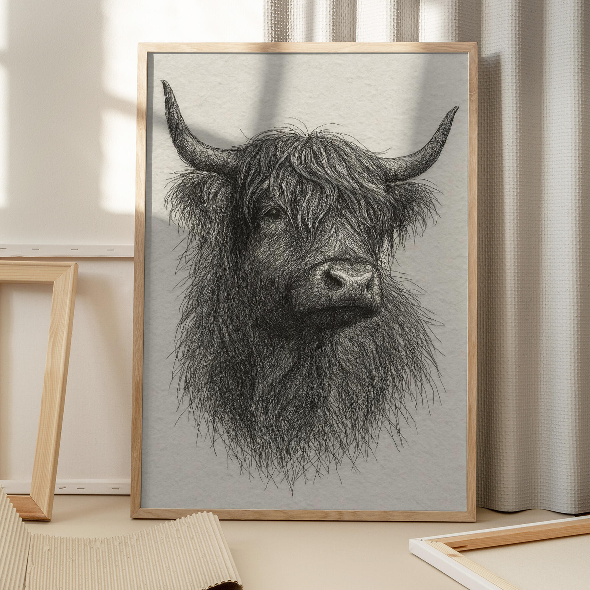 Shaggy Highland Bull