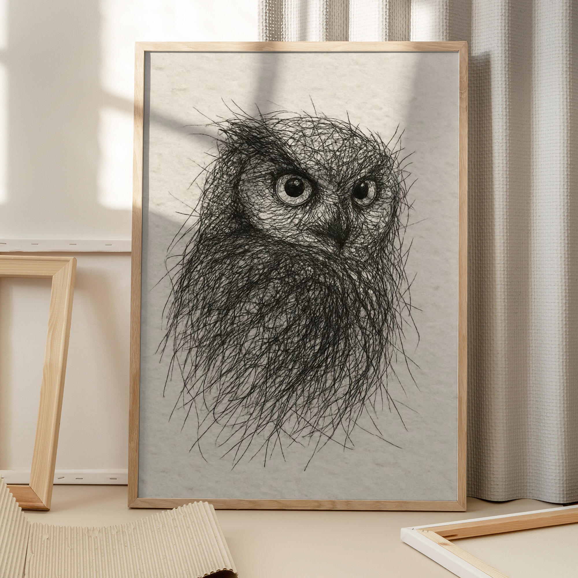 Scribbled Owl Gaze