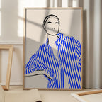 Chic Striped Portrait