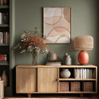Blush and Brown Abstract