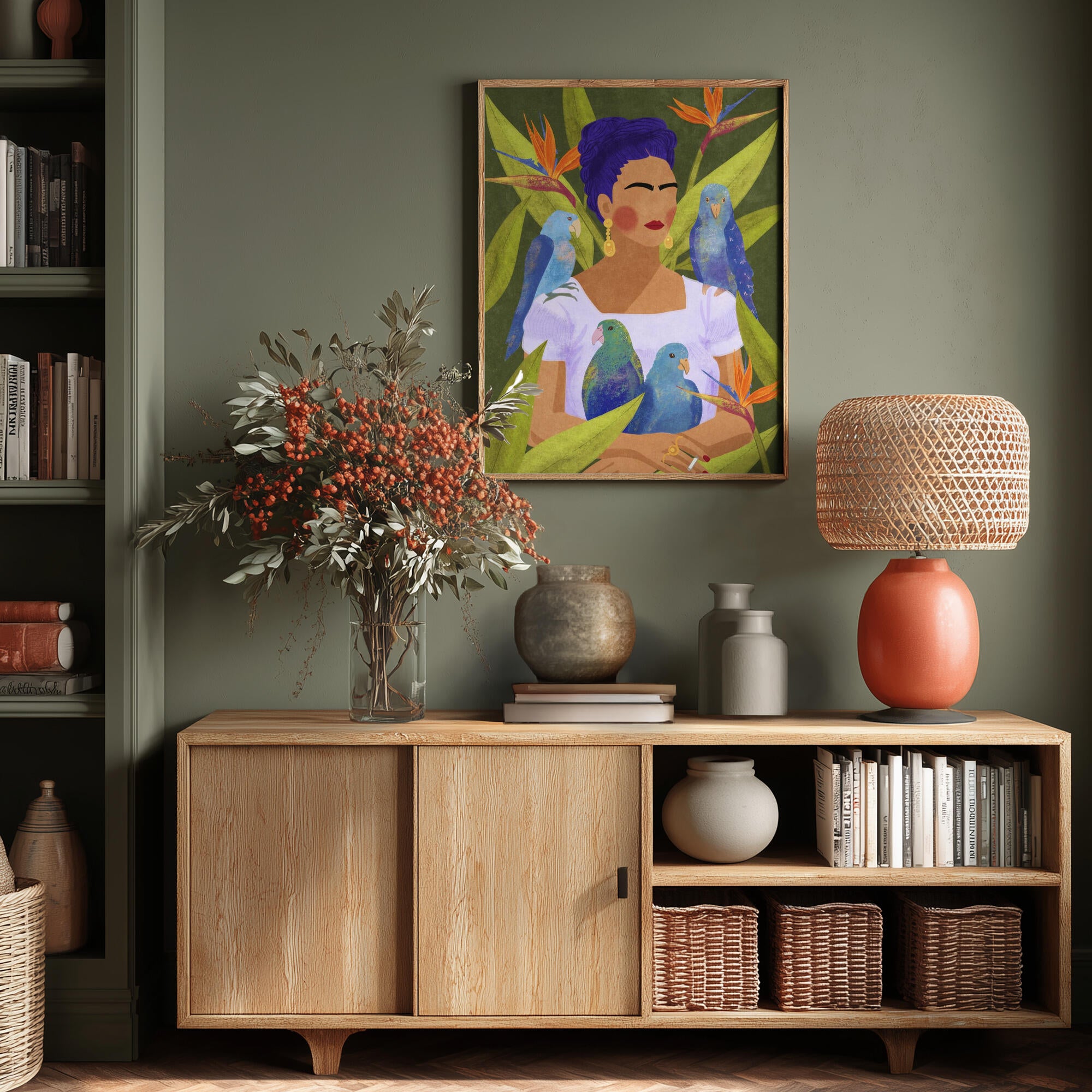 Frida and birds