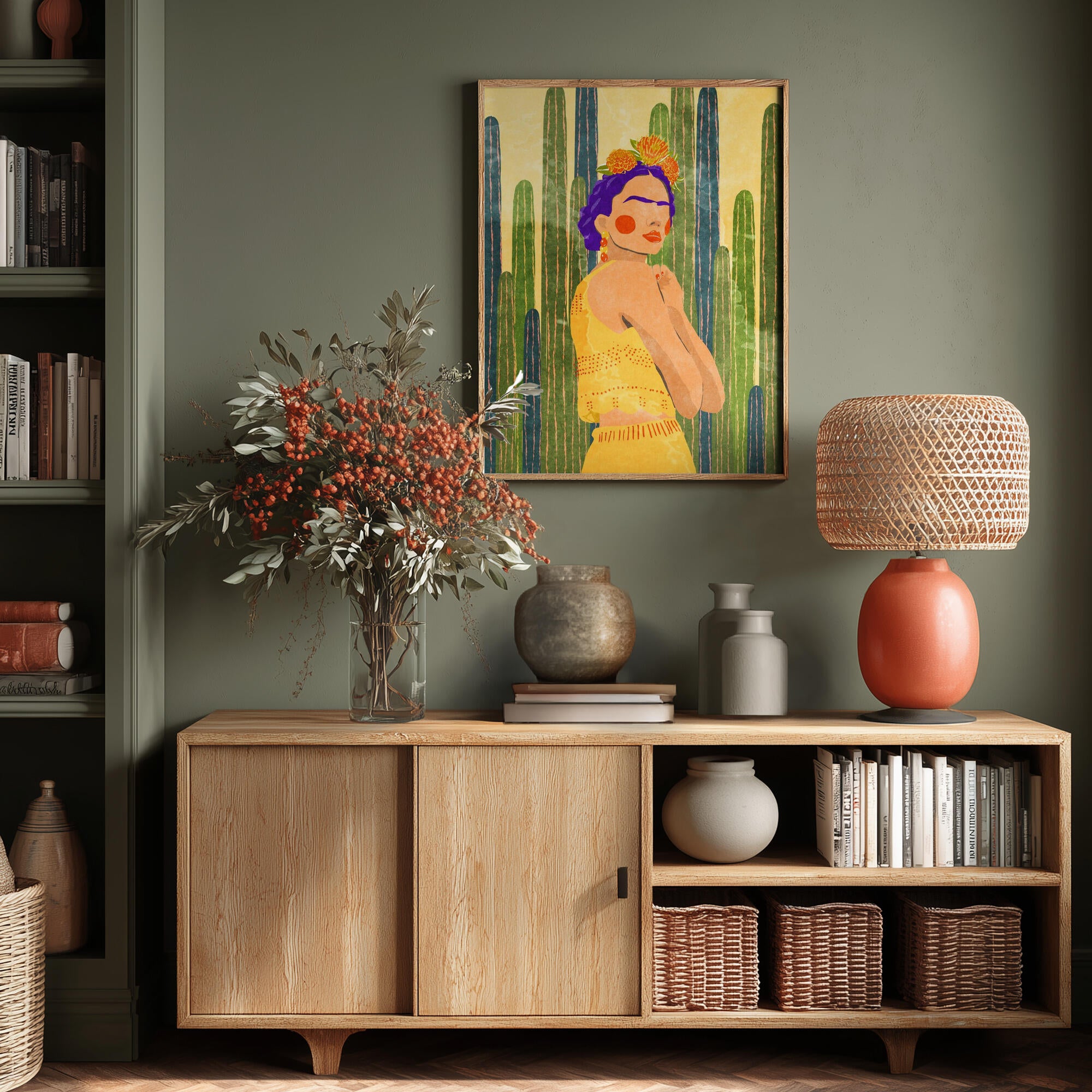 Frida and cacti
