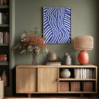 Blue and White Striped Nude