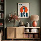 Brixton Tower Retro Travel Print