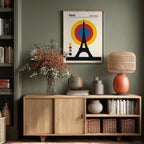 Paris Eiffel Tower Retro travel Print