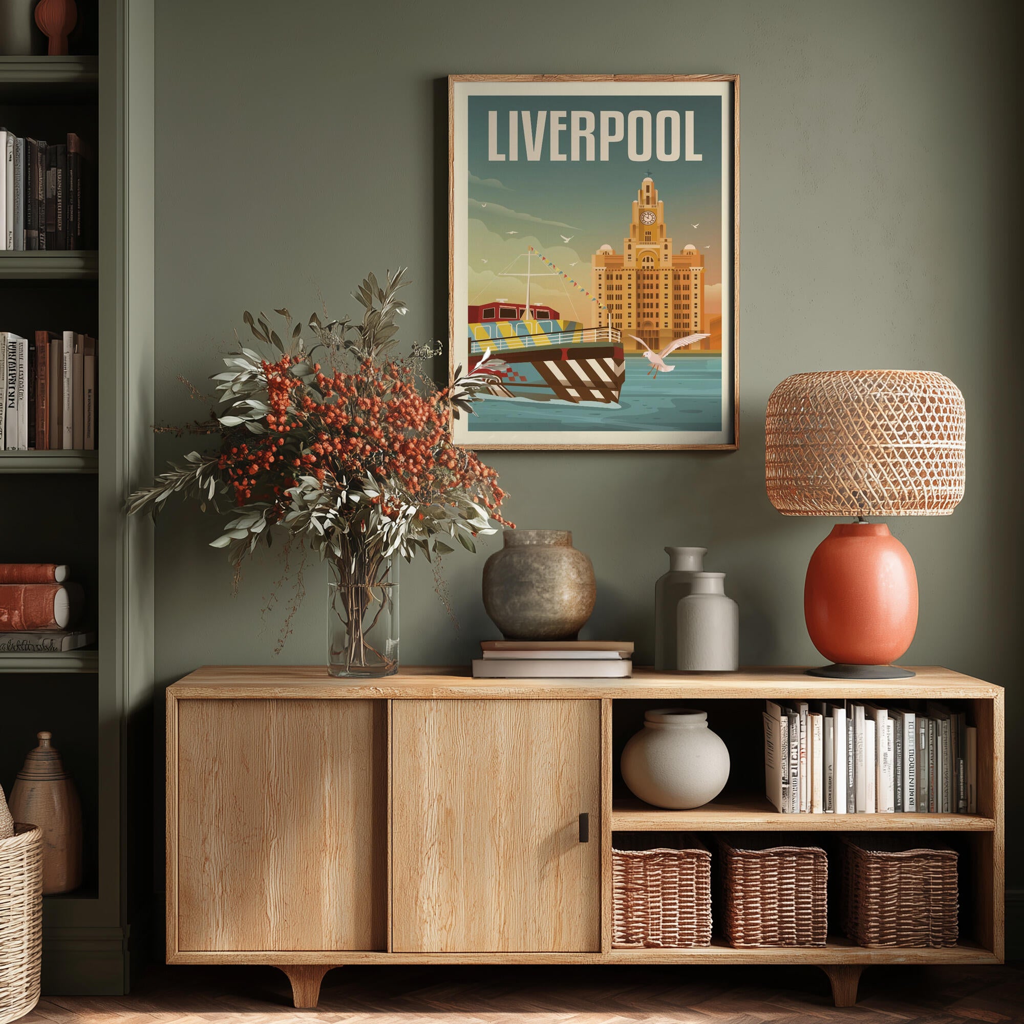 Liverpool Liver Building Travel Print
