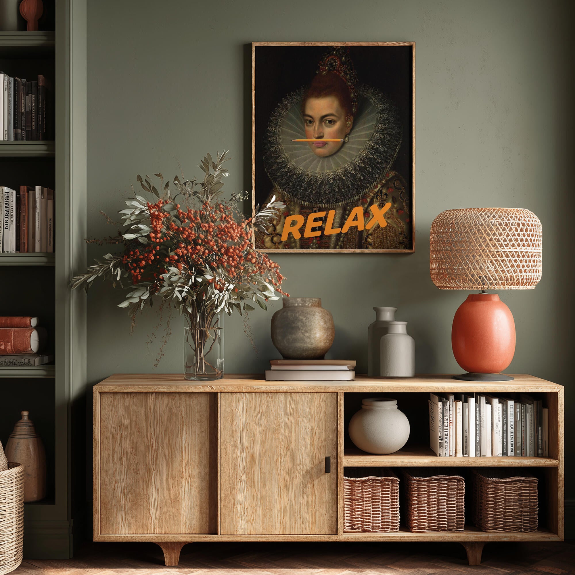 Relax Altered Oil Painting