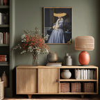 Classic Oil Painting and Yellow Splash