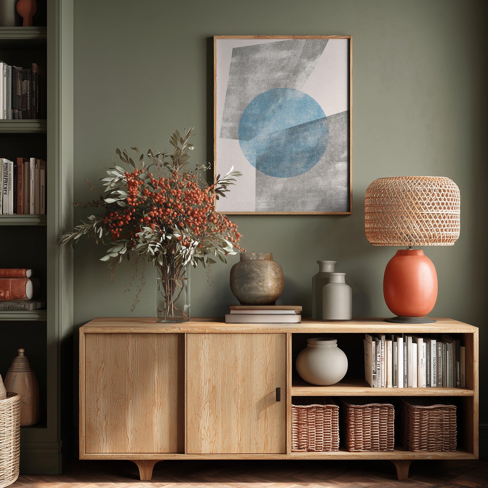 Blue Geometric Modern Object
