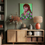 Woman Smoking a Flower