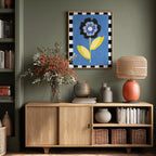 Flower with a Blue and Black Petal