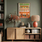 New Orleans Louisiana Vintage Travel Poster