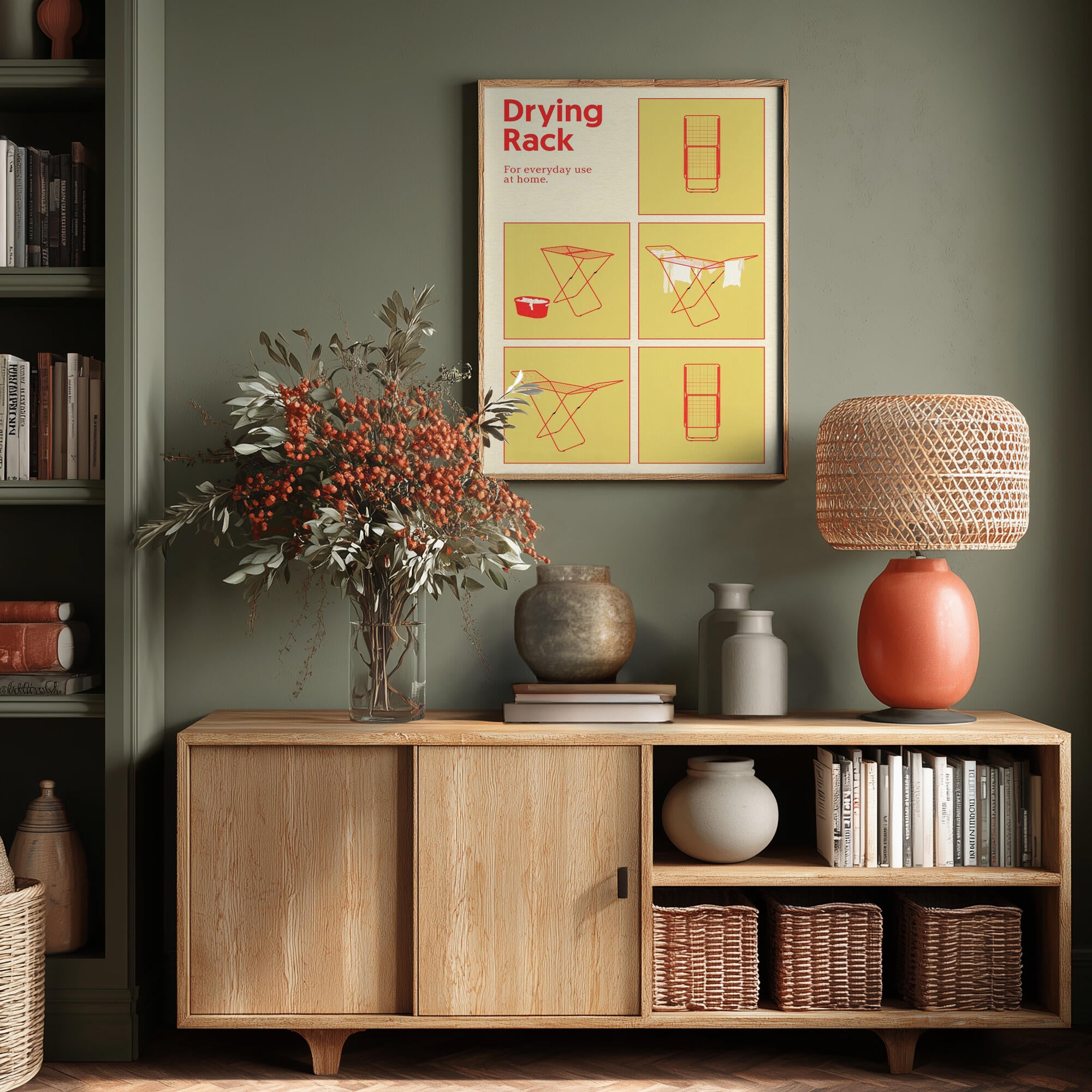 Poster Drying Rack