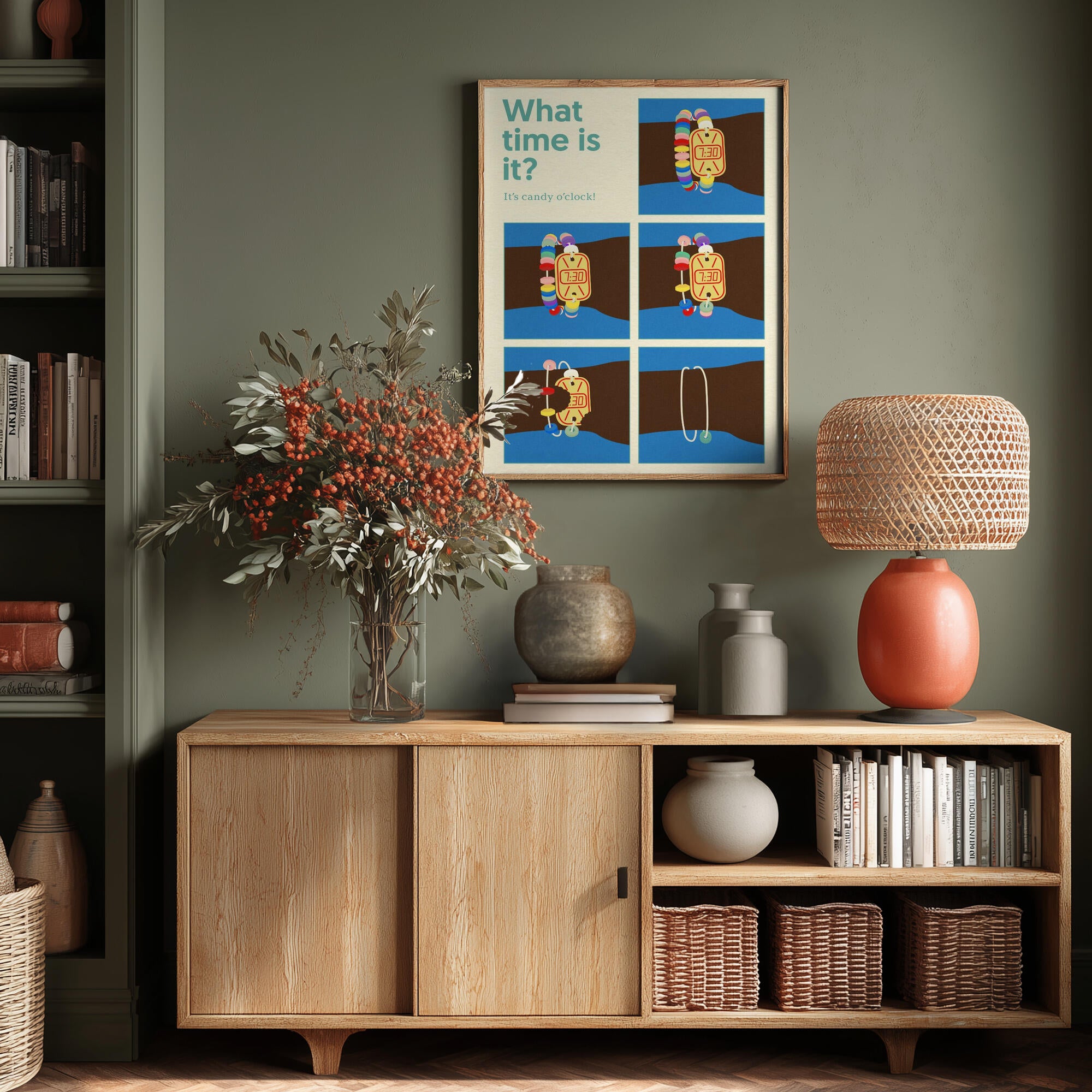 Poster Candy Clock