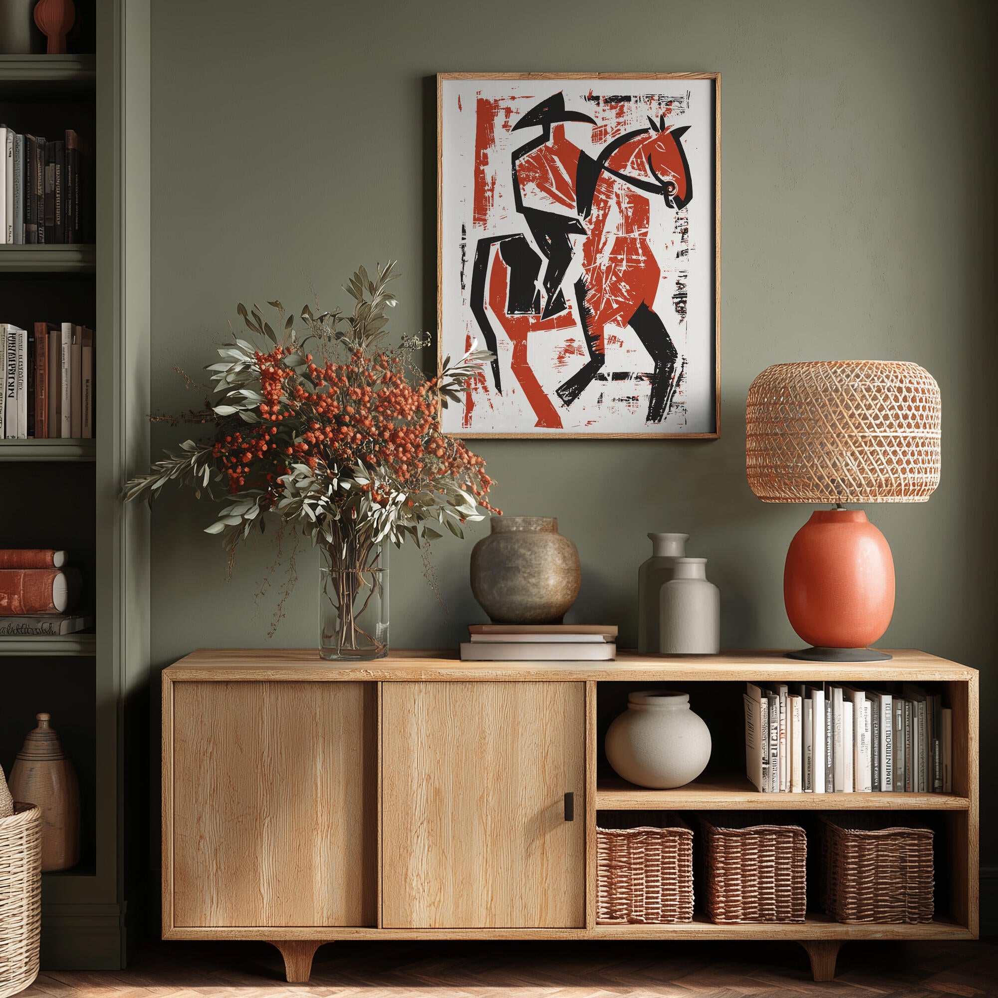 Abstract Horse Rider