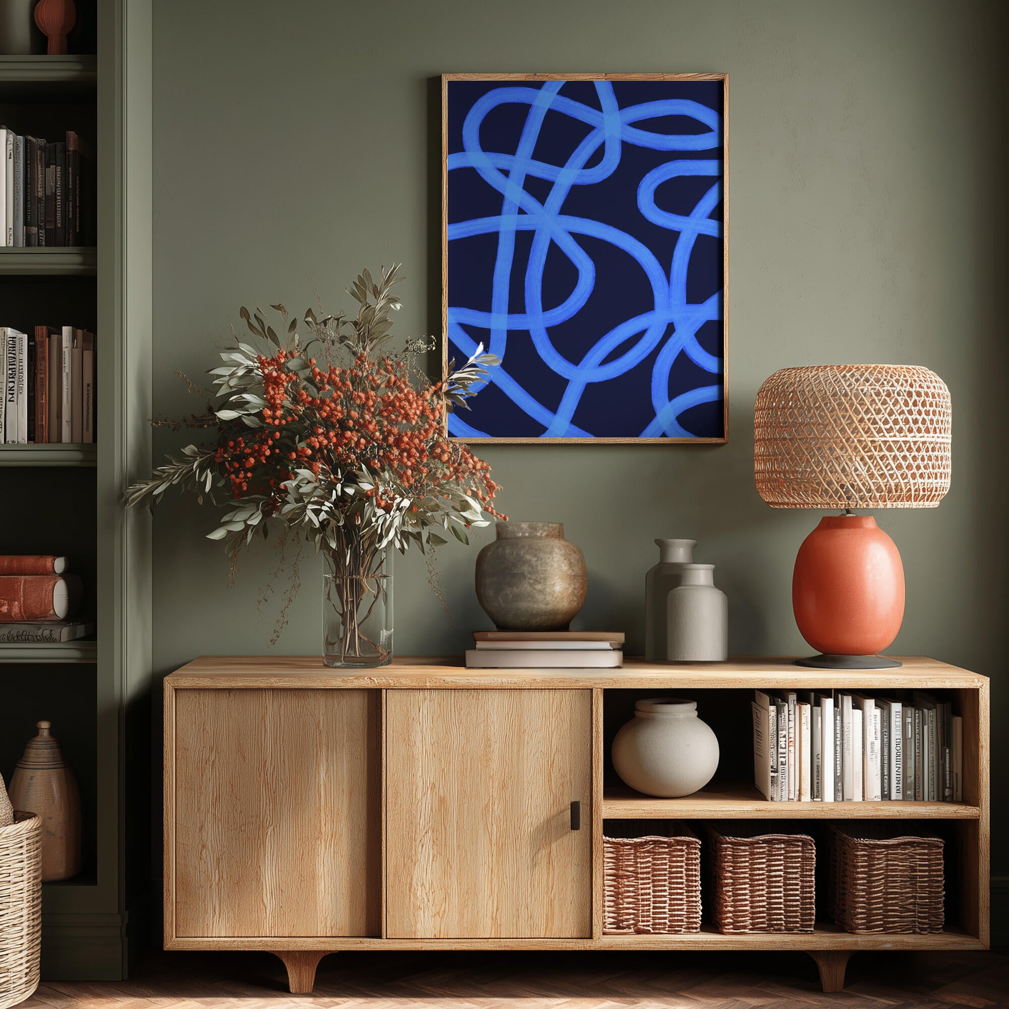 Blue Maze Paths