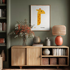 Giraffe Nursery Poster: Bauhaus Style Kids Room Decor