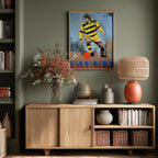Yellow Striped Soccer Player