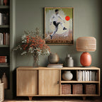 Vintage Soccer Player Kick