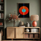 Abstract Circles Vertical Line