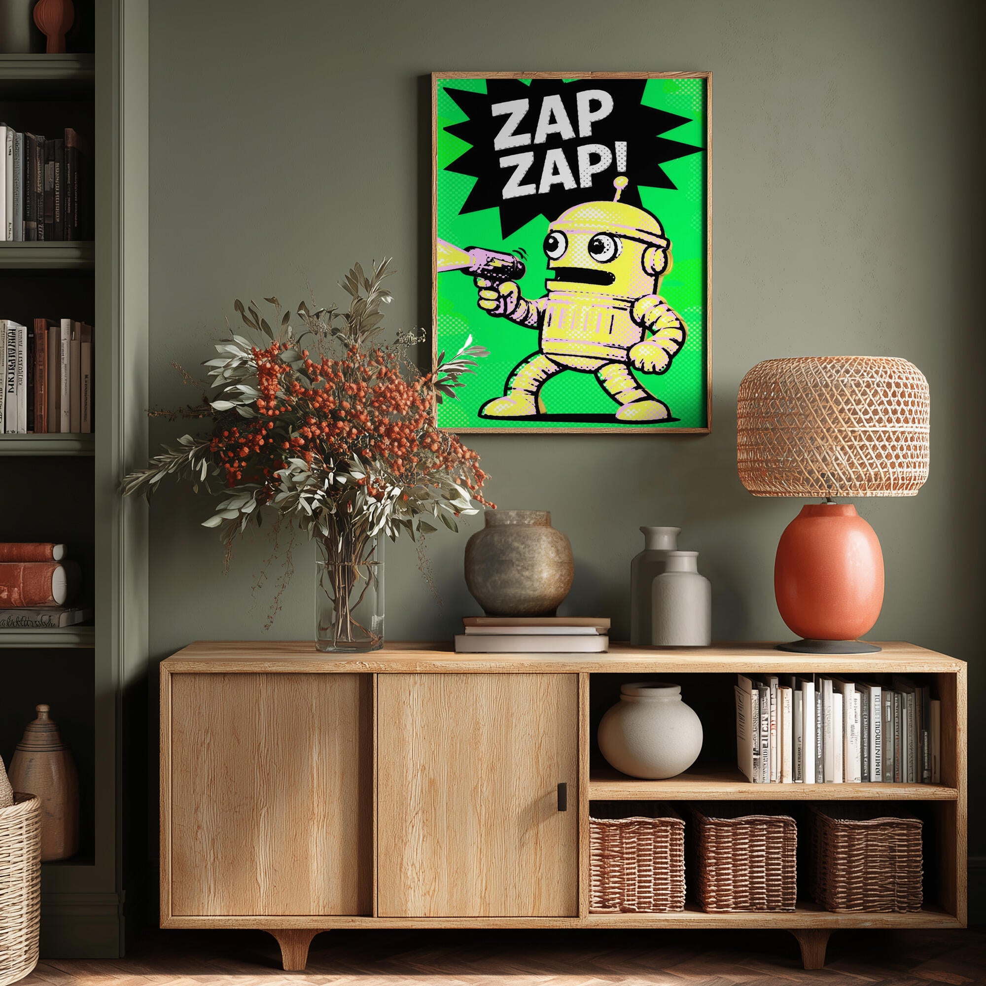 Comic Robot Zap Zap