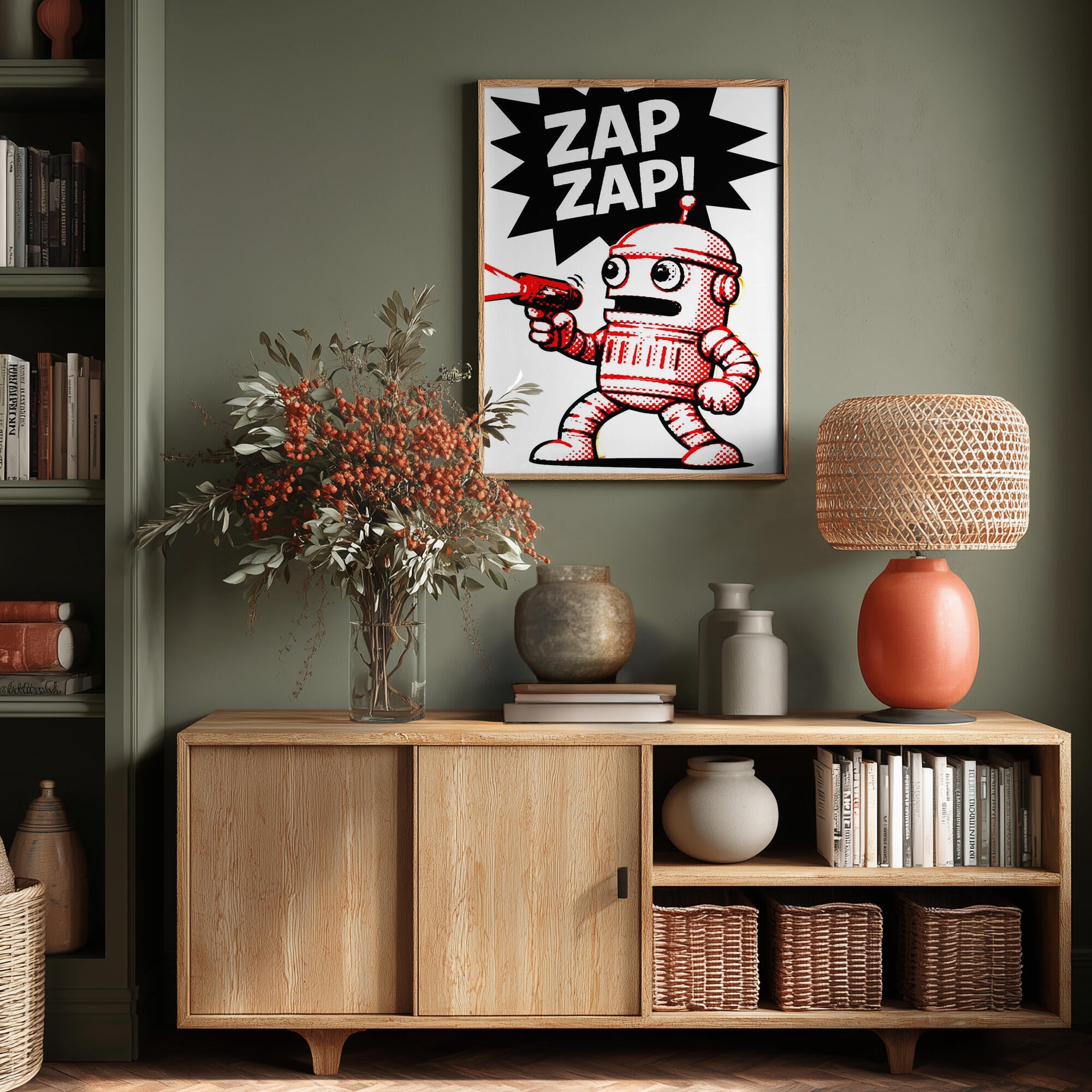 Retro Robot Zap Action
