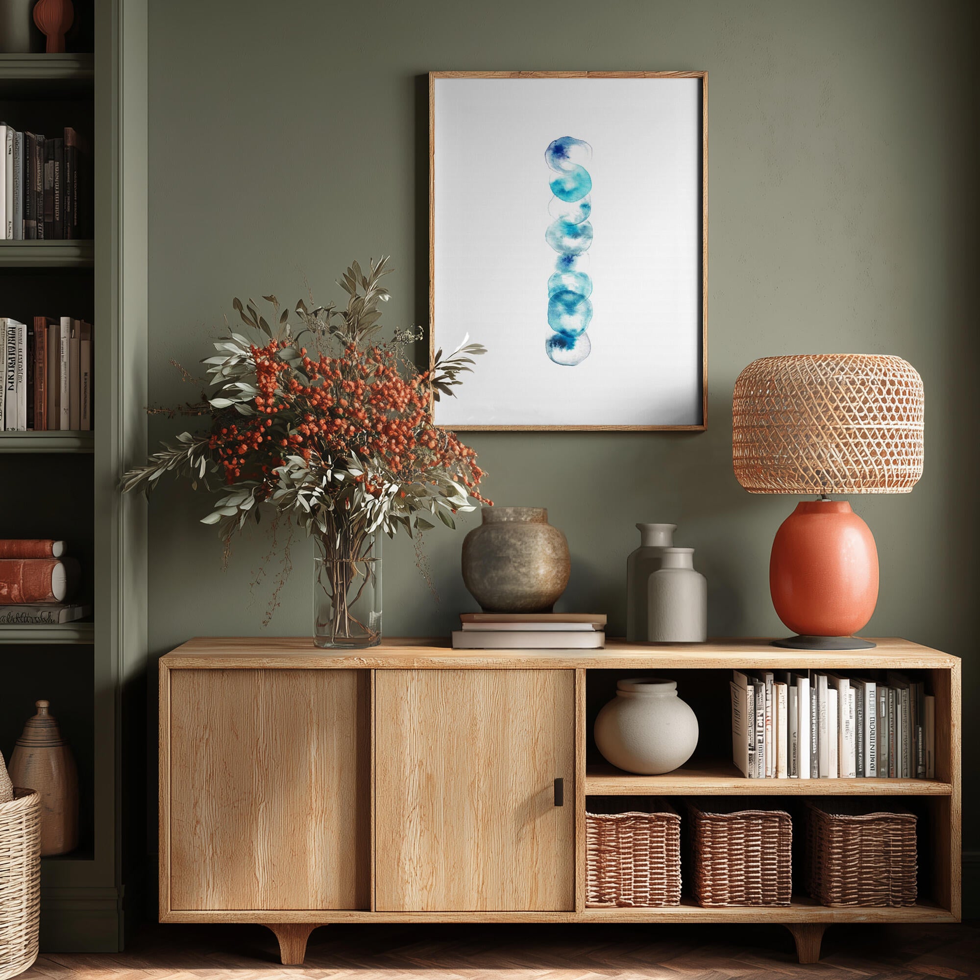 Serene Blue Circles