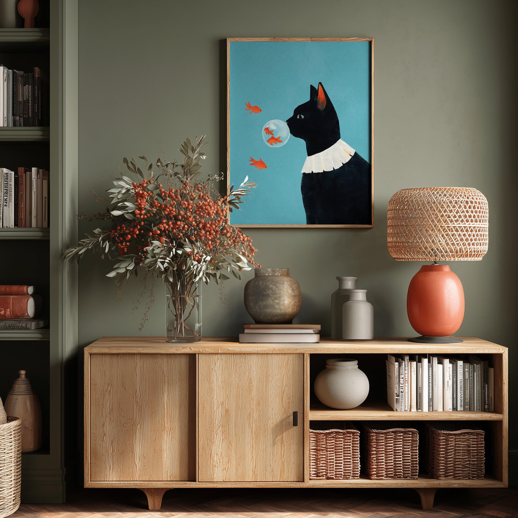 Curious Cat Goldfish Dream