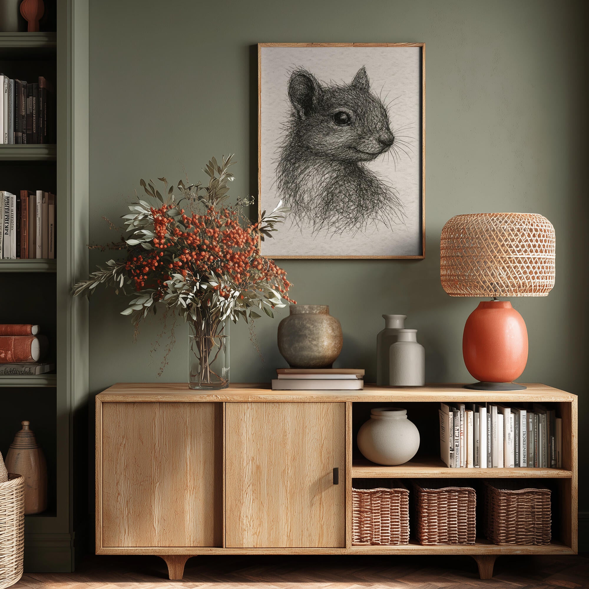 Woodland Squirrel Portrait
